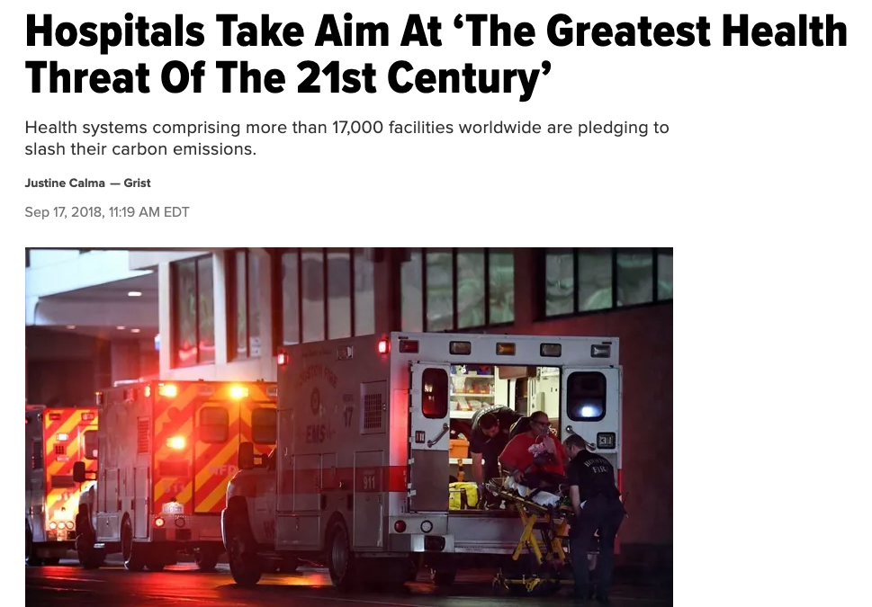 Huffpost: Hospitals Take Aim at ‘The Greatest Health Threat of the 21st Century’