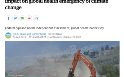 CBC: Trans Mountain pipeline review must look at impact on global health emergency of climate change